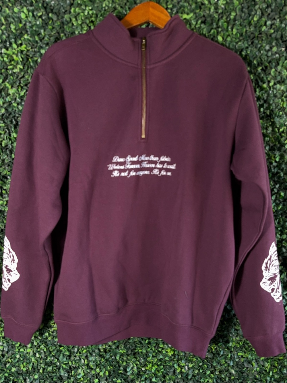 Darc Sport Heaven Mockneck Quarter Zip Sweatshirt Purple Dusk Size Small NWT